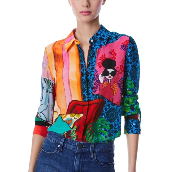 Alice + Olivia Tops - Like new Alice and Olivia Willa silk blouse
